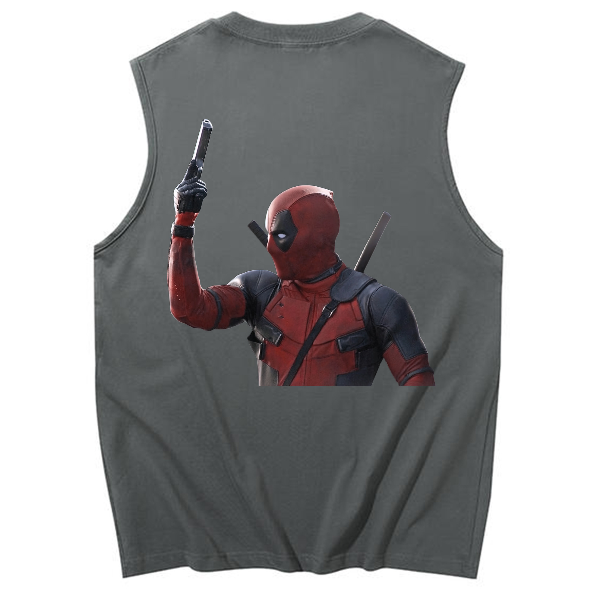 （画像用） Deadpool デッドプール コットン100％タンクトップ（背面プリント）
